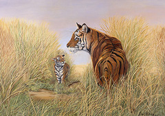 Playtime  with Dad-Tigers