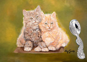 Double Trouble-Kittens Fine Art Gift