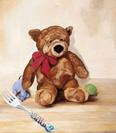 Teddy Bear with Bow, fine art print, with Jillry Fork
